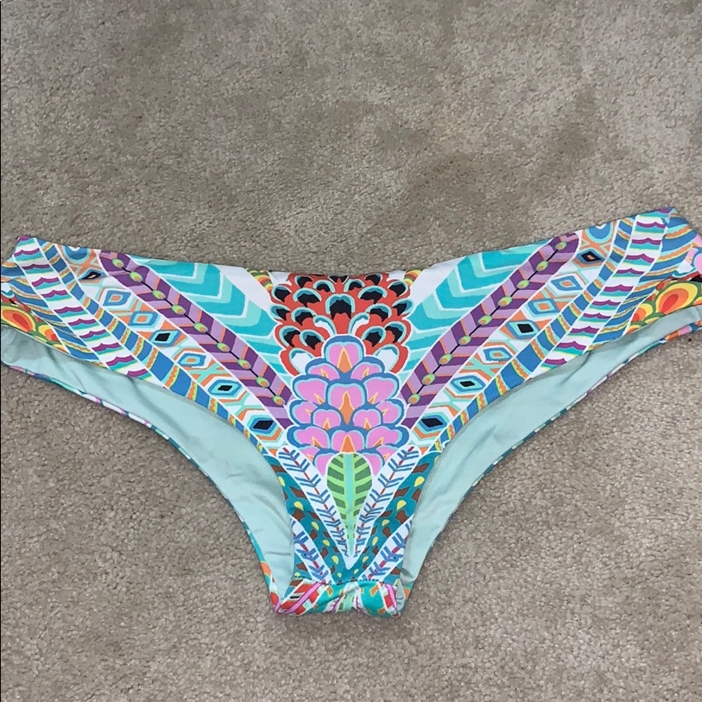 bright patterned bathing suit bottoms
